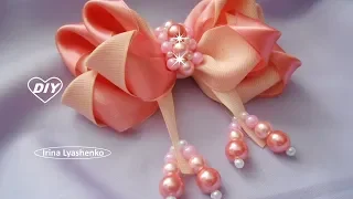 DIY Pink ribbon bow # 196