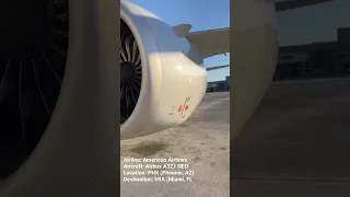 A321 NEO sitting at the gate in Phoenix