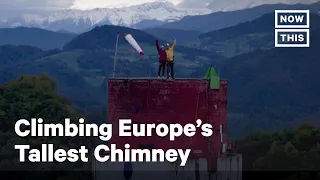 Climbers Scale Tallest Chimney in Europe
