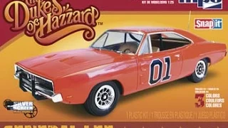 MPC 1/25 Dukes of Hazzard General Lee '69 Charger Snap Fit Model Kit Review