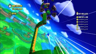 Sonic Lost World (Wii U): Windy Hill Zone 1 Time Attack 1:01.95