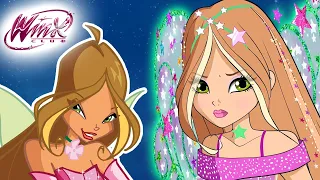 Winx Club - All the Flora's transformations up to COSMIX [from SEASON 1 to 8]