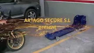 BUNKER moto parking security/antirrobo moto parking/moto parking sécurisé/