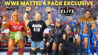 WWE Mattel Elite 60th Anniversary 4 Pack Review! Stone Cold Hulk Hogan The Rock & Becky Lynch!