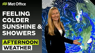 23/02/24 – Drier with blustery showers – Afternoon Weather Forecast UK – Met Office Weather