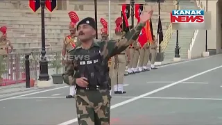 75th Independence Day: Beating Retreat Takes Place At Attari-Wagah Border In Punjab