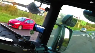 POV truck driving From Calais to Netherlands by Scania R450 Topline