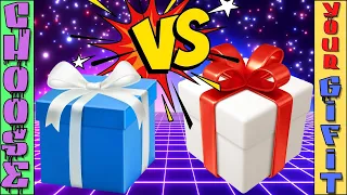 Escolha seu presente Azul ou Branco 🎁 Choose Your Gift 🎁