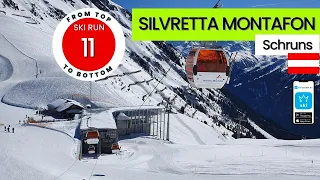 Silvretta Montafon Austria / ski run 11 - Schruns, from top to bottom