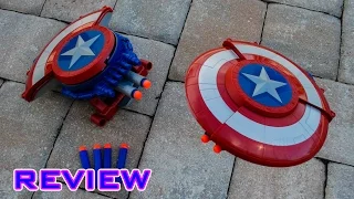 [REVIEW] Nerf Captain America Blaster Reveal Shield Unboxing, Review, & Firing Test
