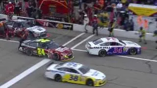 NASCAR close call for Jeff Gordon on pit road | New Hampshire Motor Speedway