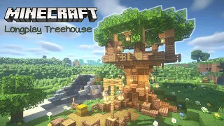 Minecraft Longplay - Peaceful Oak Treehouse - Relaxing Building (No Commentary) 1.19