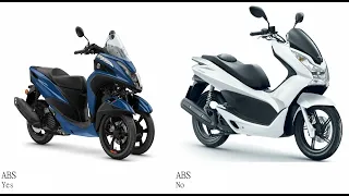 Yamaha Tricity 155 vs Honda PCX 125 Test specification comparison