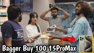 Bagger Buy 100 iPhone 15 Pro Max | Also Sing Song | Everyone Shocked | Prank By JJ