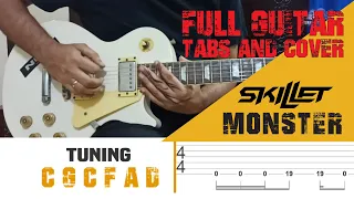 Skillet - MONSTER - Guitar Cover | Screen TAB