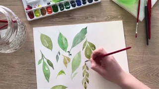 Watercolor Basics: How to Paint Simple Leaves