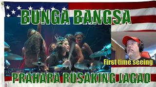 BUNGA BANGSA - PRAHARA RUSAKING JAGAD (OFFICIAL VIDEO KLIP) - REACTION- wow what a show! First Time!