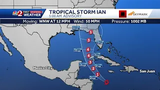 Tracking Tropical Storm Ian Sunday morning