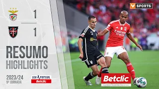 Resumo: Benfica 1-1 Casa Pia (Liga 23/24 #9)