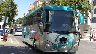 Manifestación de autocares en Cartagena