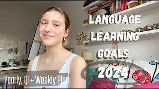 2024 Language Learning Goals + Weekly Plan