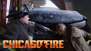 Car Crashes Through a House | Chicago Fire