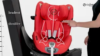 How to Adjust the Headrest I Sirona Z2 i-Size Car Seat I CYBEX