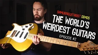 Famous Riffs Played Backwards On A Backwards Guitar  | The World's Weirdest Guitars #2