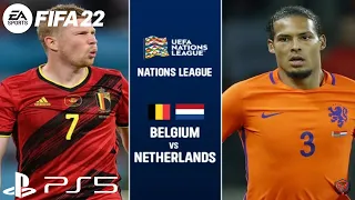 FIFA 22 BELGICA vs HOLANDA UEFA Nations League 2022 Full Match PS5 Gameplay 4K