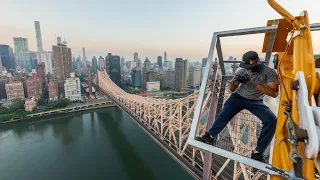 CLIMBING A CRANE OVER A NYC BRIDGE!