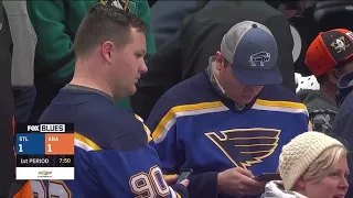 Full Incident: Jay Bouwmeester collapses on the bench