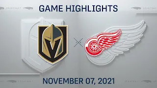 NHL Highlights | Golden Knights vs. Red Wings - Nov. 7, 2021