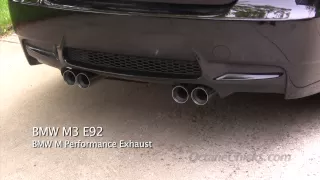 BMW M Performance Exhaust  vs. stock OEM exhaust on 2011 E92 M3