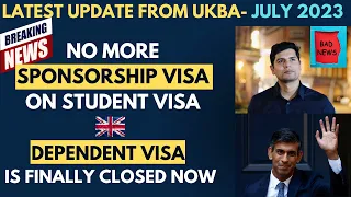 BIG NEWS FROM UK on STUDENT VISA 2023| Visa Switch is closed| Dependent Visa
