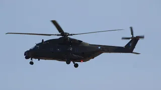 Hellenic Army Aviation CH-47D Chinook+NH-90 TTH arrival at Athens Flying Week 2023