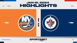NHL Highlights | Islanders vs. Jets - January 16, 2024