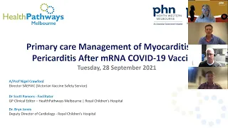 Primary care management of myocarditis and pericarditis after mRNA COVID-19 vaccines (28 Sept. 2021)