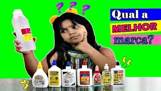 DUELO - TESTANDO E AVALIANDO MARCAS DE COLAS PARA FAZER SLIME #1