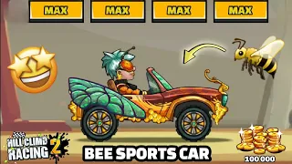 🤩NEW!! BEE SPORTS CAR GAMEPLAY & CHALLENGES FOR YOU - Hill Climb Racing 2