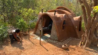 Build most beautiful Mud House Ancient primitive style | Primitive Technology | Building Skill