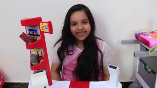 Shfa pretend play supermarket شفا تبيع في السوبرماركت