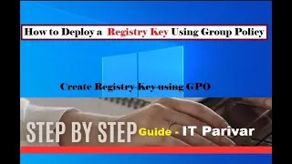 how to create Registry Key using Group Policy || Create Registry Key for Multple users using GPO