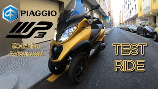 Piaggio MP3 500 HPe Advanced - Test Ride of Three-Wheeler - VLOG239 []4K]