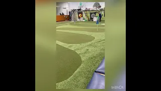 Baseball Player Tries To Putt