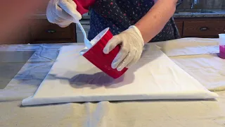 Paint Pouring On Fabric #1