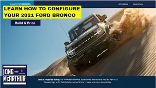 HOW TO USE THE BRONCO BUILD & PRICE CONFIGURATION