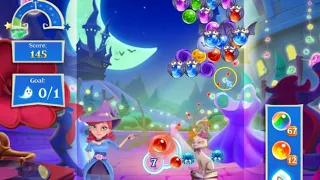 Bubble Witch 2 Saga Level 1840 with no booster & 1 bubble left