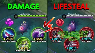 Yu Zhong Damage Build vs Yu Zhong Lifesteal Build