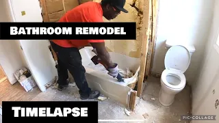 Converting A Tub Into A Shower-Timelapse Start To Finish