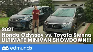 2021 Honda Odyssey vs. Toyota Sienna —  Minivan Comparison: Who Has the Best Family Vehicle?